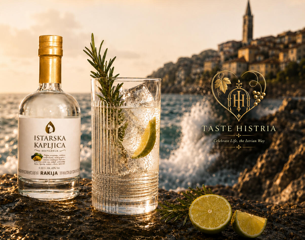 Tastings in ISTRA nature Entstanden aus den reichen Traditionen Istriens und geschaffen von der renommierten Destillerie Istarska Kapljica, lädt Taste Histria Sie ein, den authentischen Geist der Adria zu entdecken. Inspiriert von sonnenverwöhnten Weinbergen, jahrhundertealten St